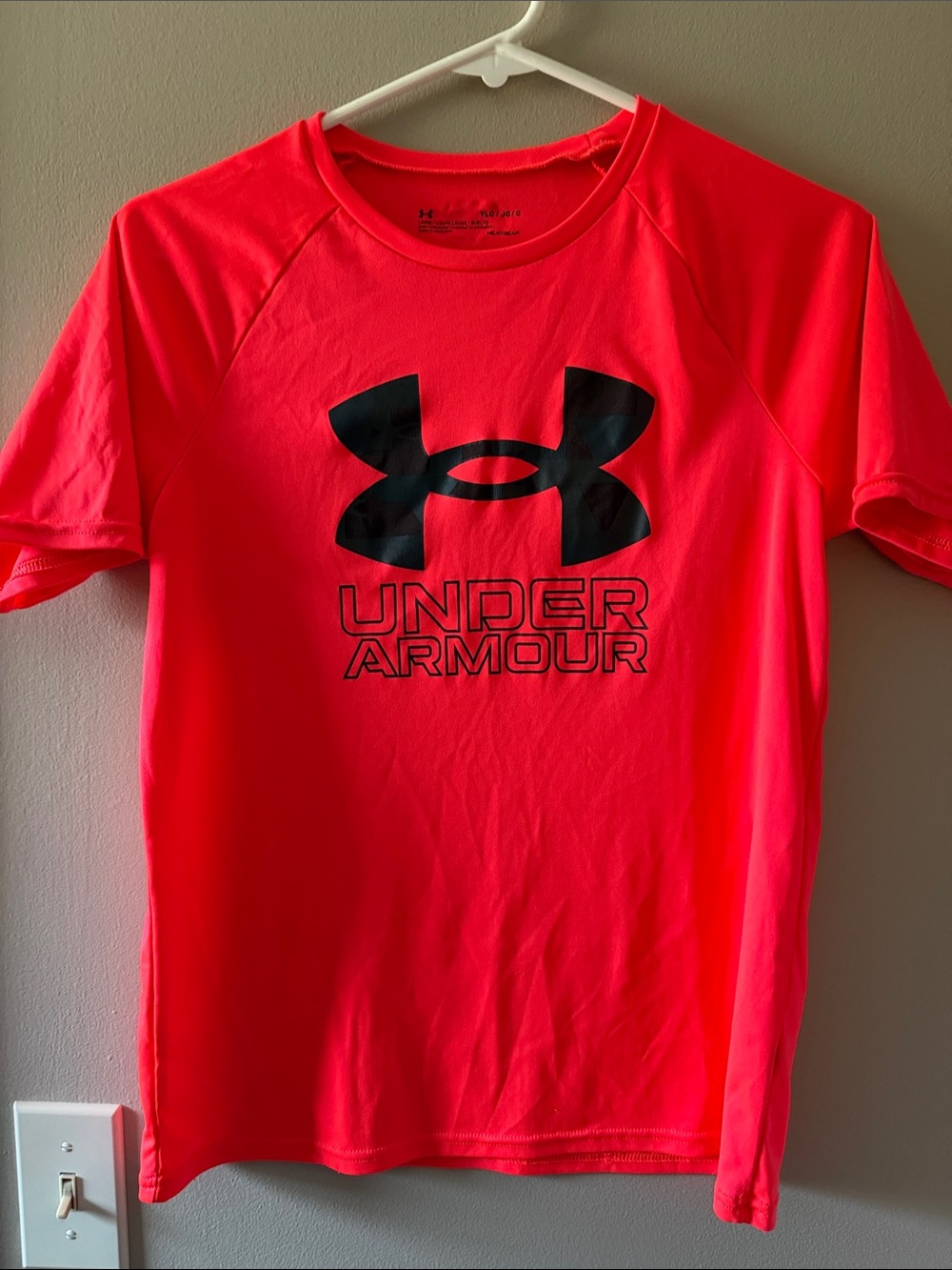 Under Armour Hot Pink Athletic Tee with Black Logo